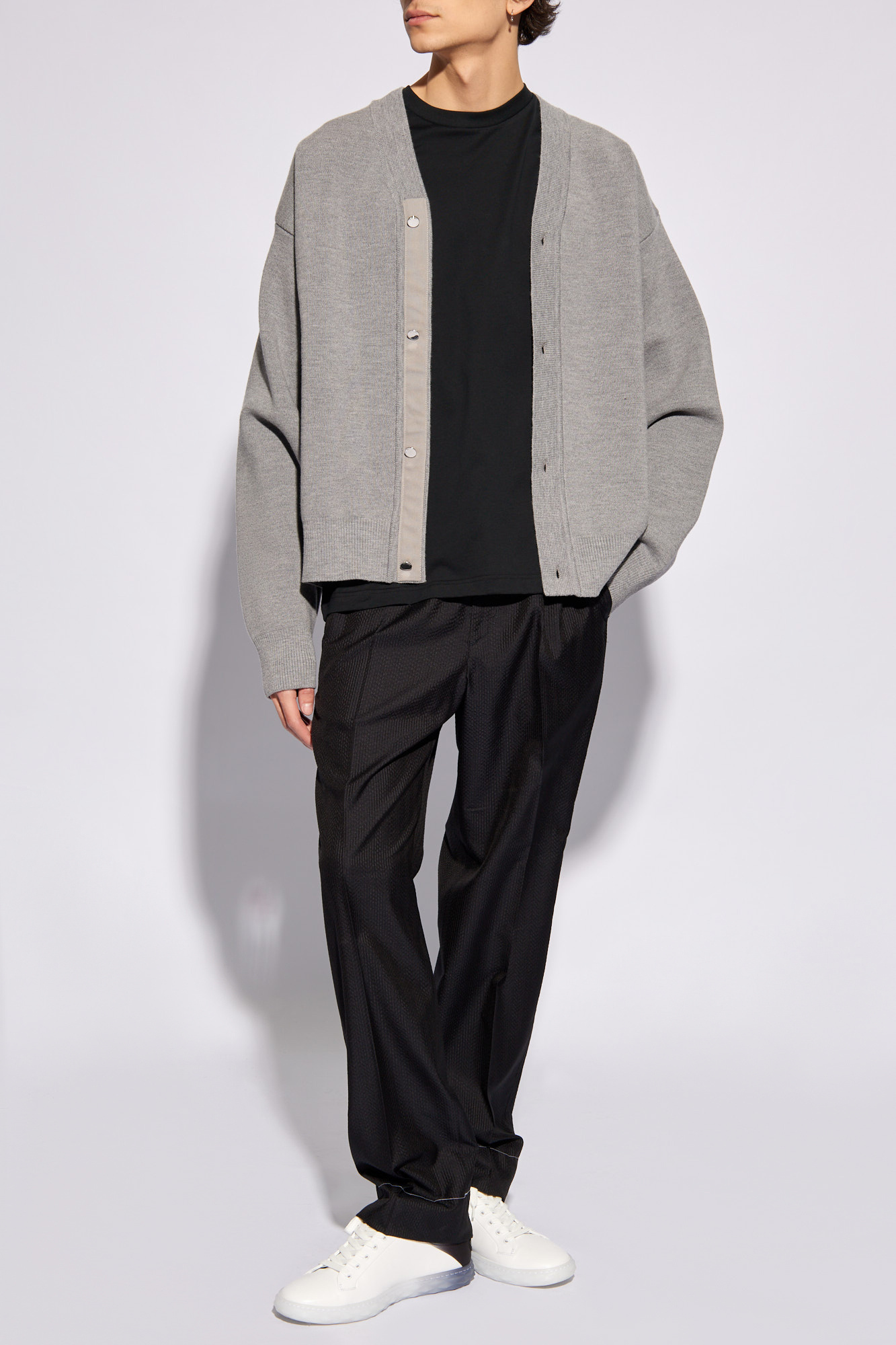 Brioni Silk-blend Crewneck T-shirt In Black