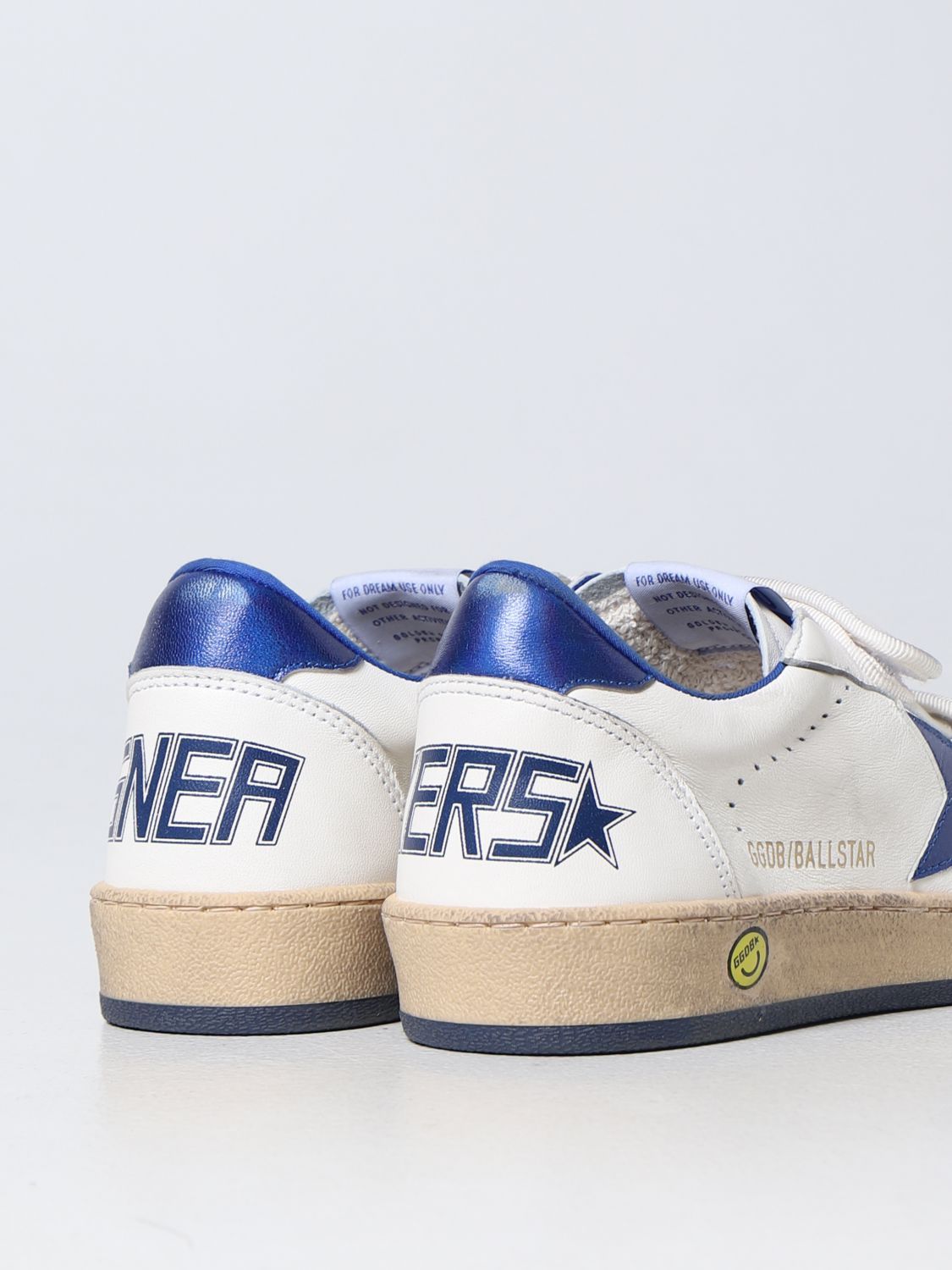 Golden Goose White June Sneakers For Kids With Star And Logo