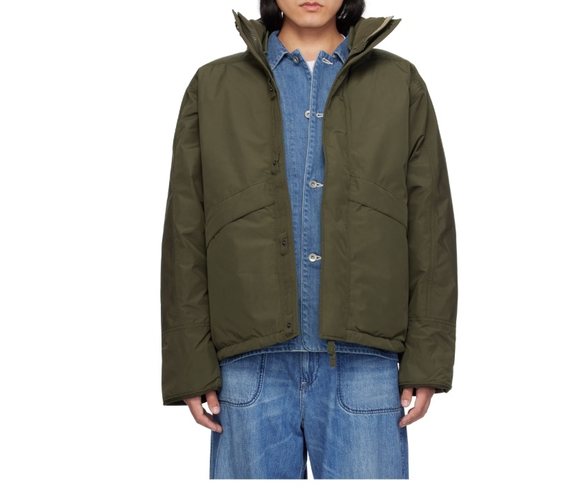 Nanamica Khaki Gore-tex Short Down Jacket In Brown