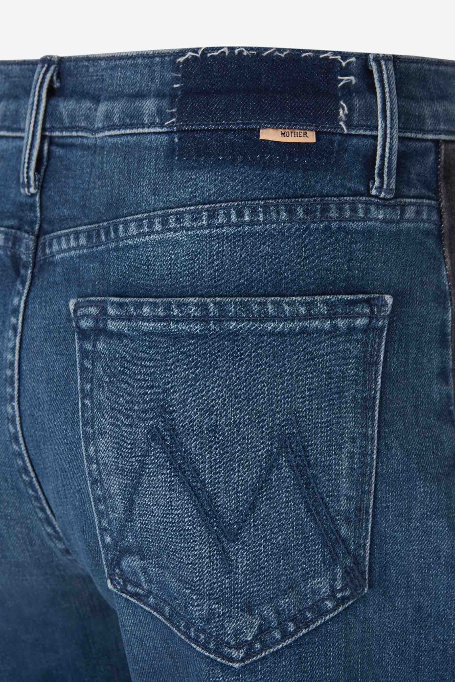 Mother The Half Pipe Flood Jeans In Blue