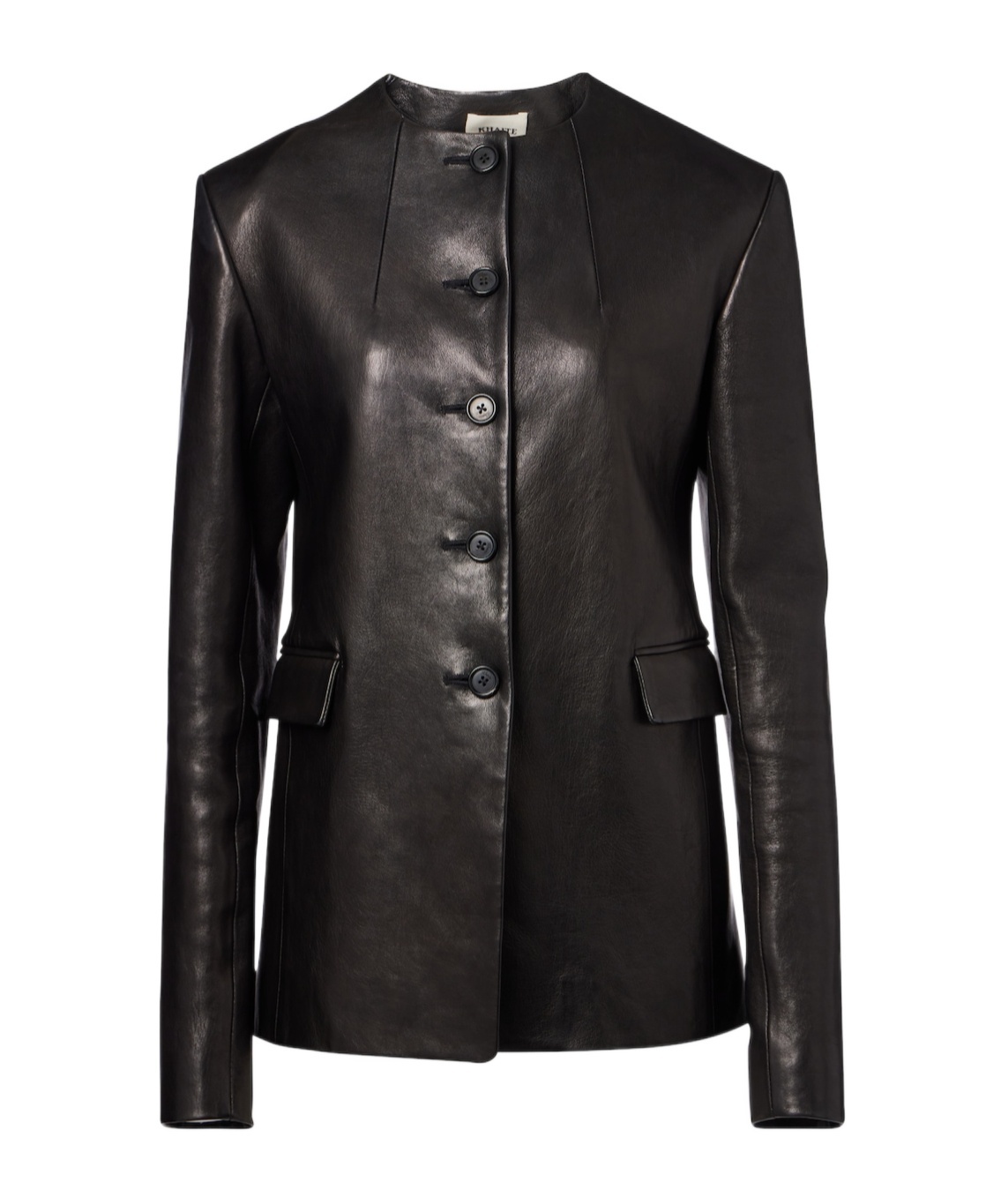 Khaite Jameson Leather Jacket In Black
