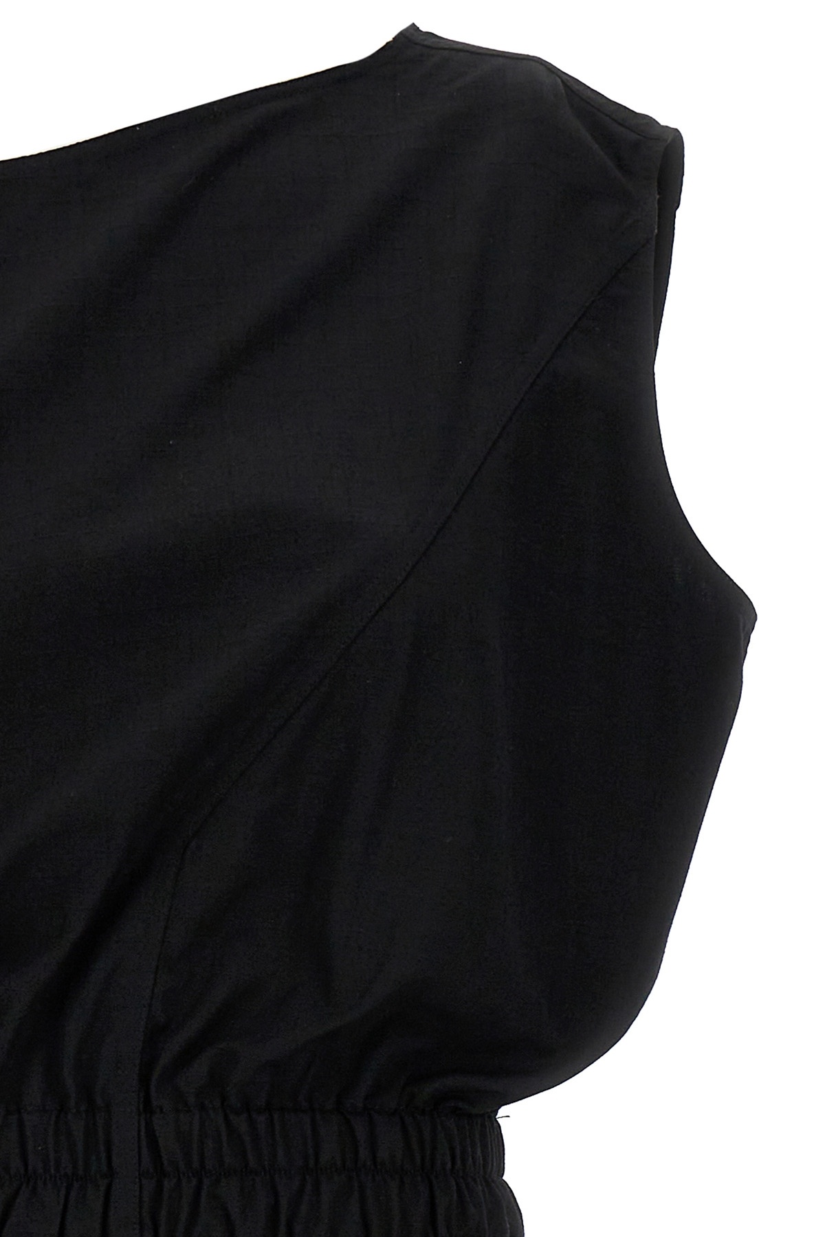 Rick Owens Drkshdw One-shoulder Sleeveless Playsuit In Black