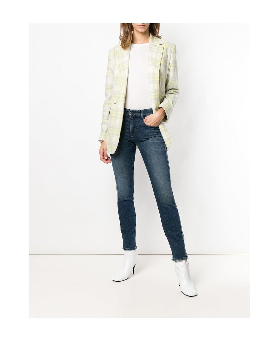 Emporio Armani Logo Jeans In Blue