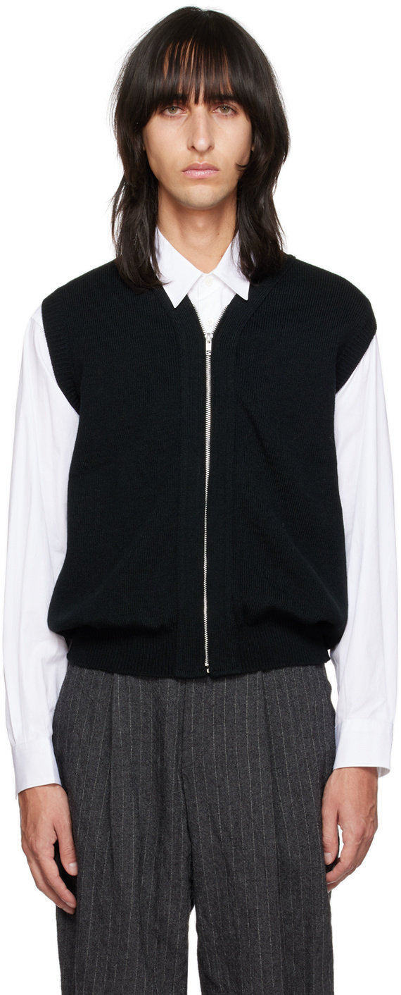 Comme Des Garçons Comme Des Gar Ç Ons Homme Deux X Lochaven Of Scotland Joint Name Zipper Vest In Black