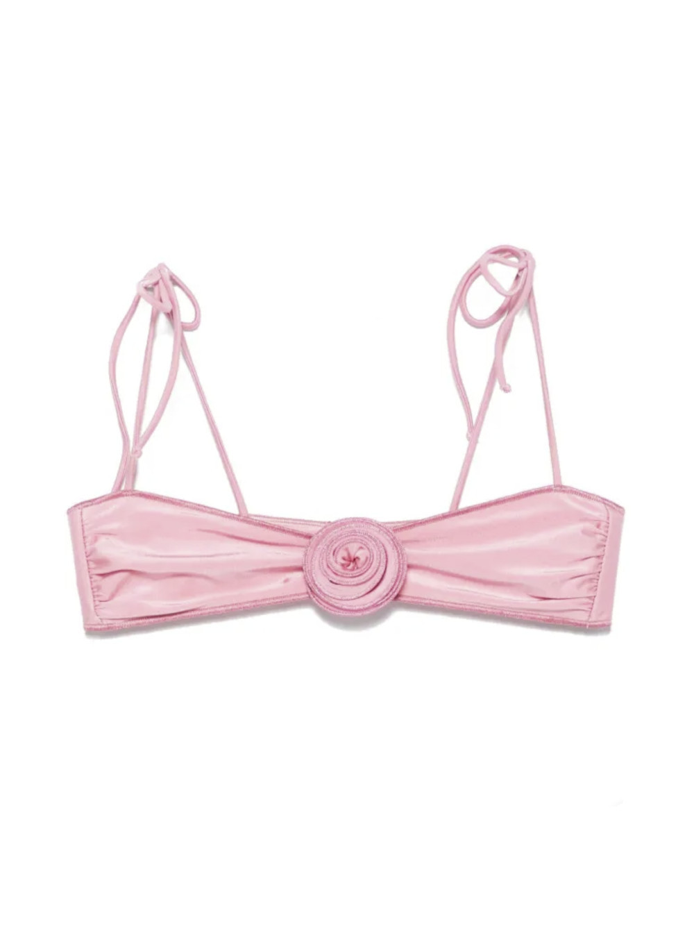 La Reveche Flower-embellishment Bikini Top In Pink