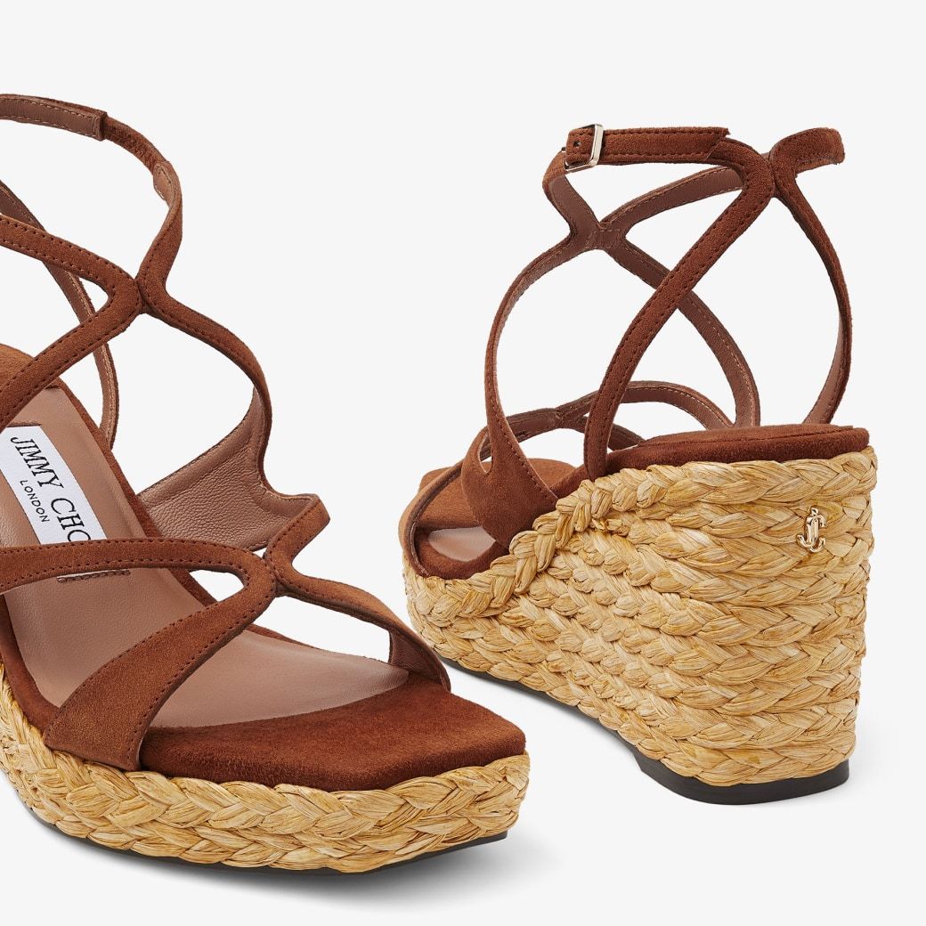 JIMMY CHOO AYLA SQUARE TOE WEDGES 