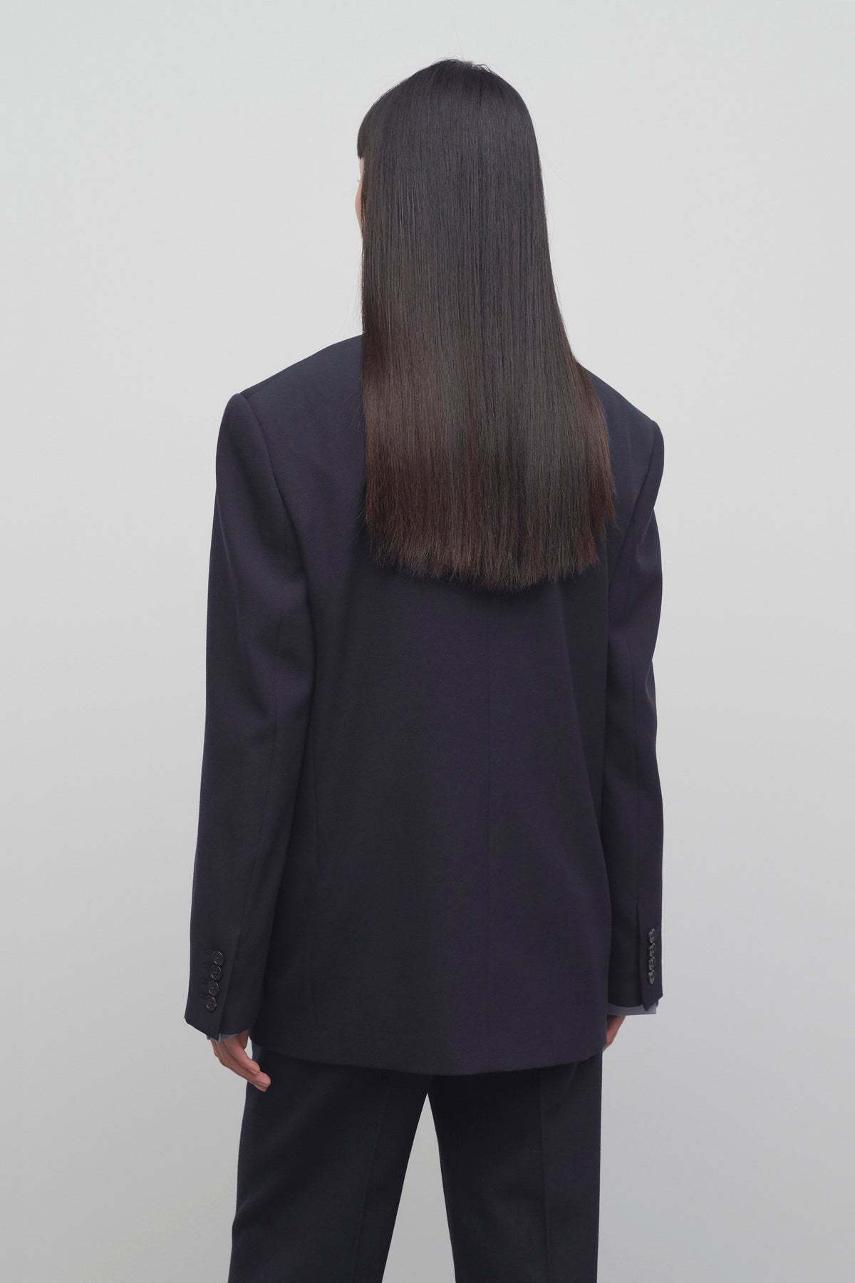 The Row Wool Suit Coat In Black