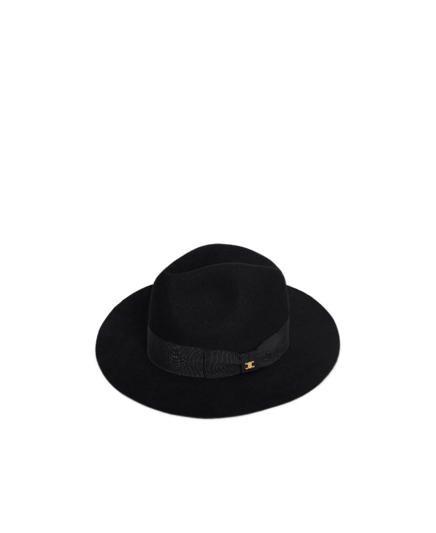 Celine Triomphe Logo Hat In Black