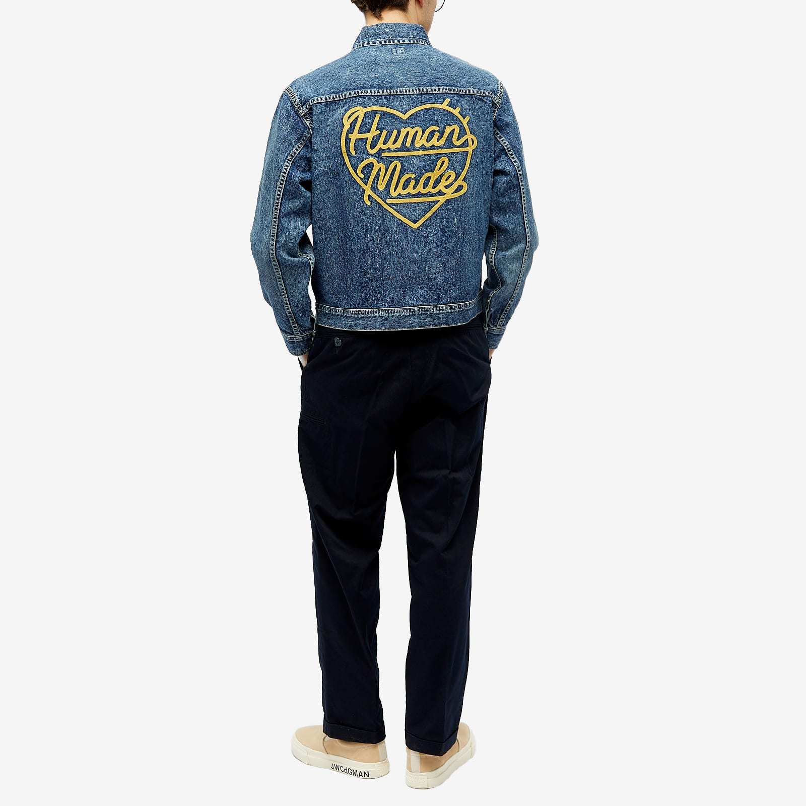Human Made Long-sleeved Denim Jacket In Blue