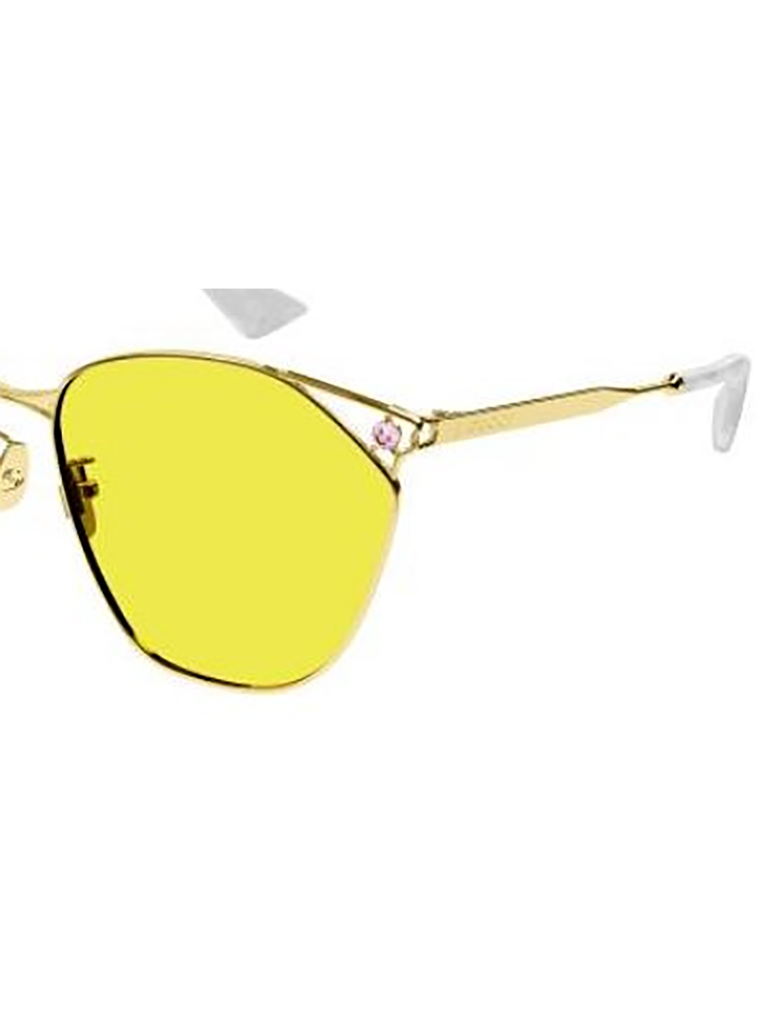 Gucci Round-frame Sunglasses In Yellow