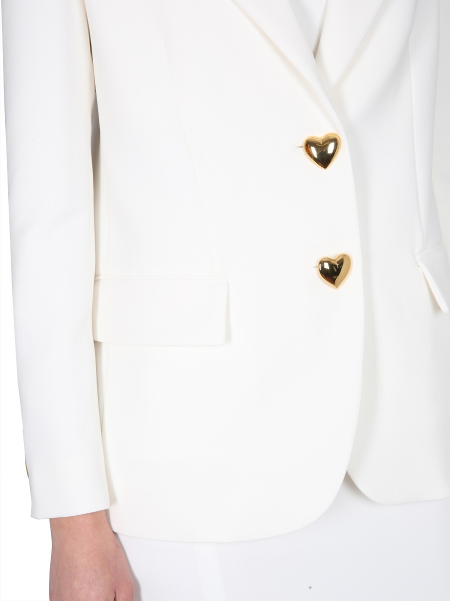 Moschino Single-breasted Jacket In White