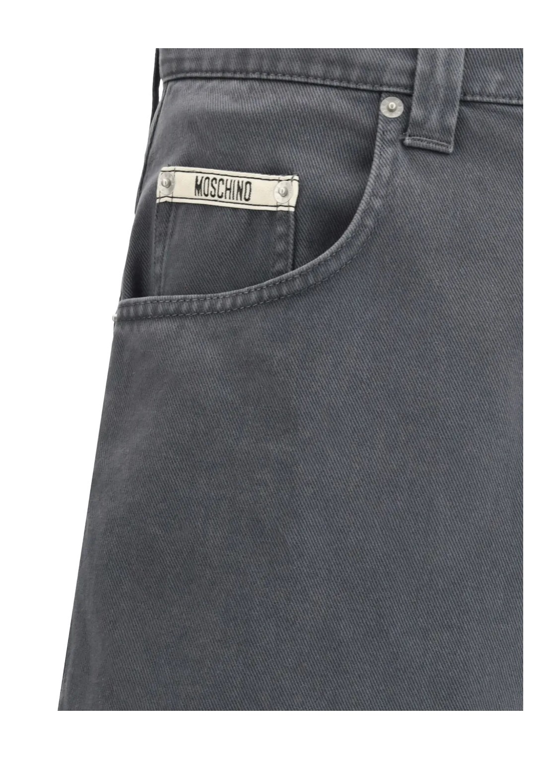 Moschino Belt Loop Shorts In Gray
