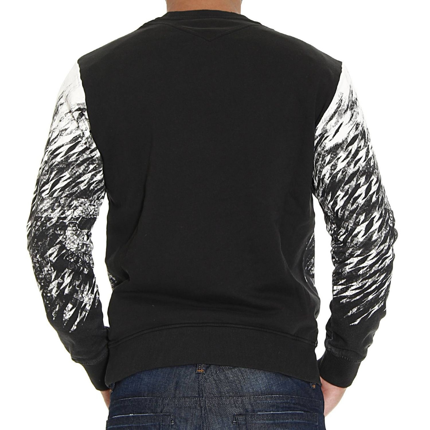 Just Cavalli Printed Sweater In Black