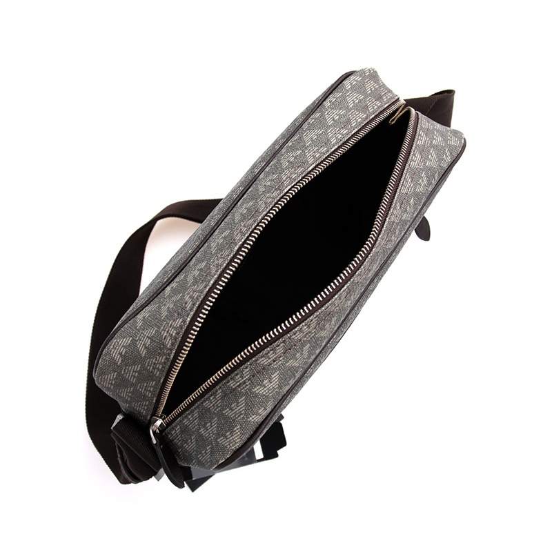 Emporio Armani Logo Details Satchel In Gray