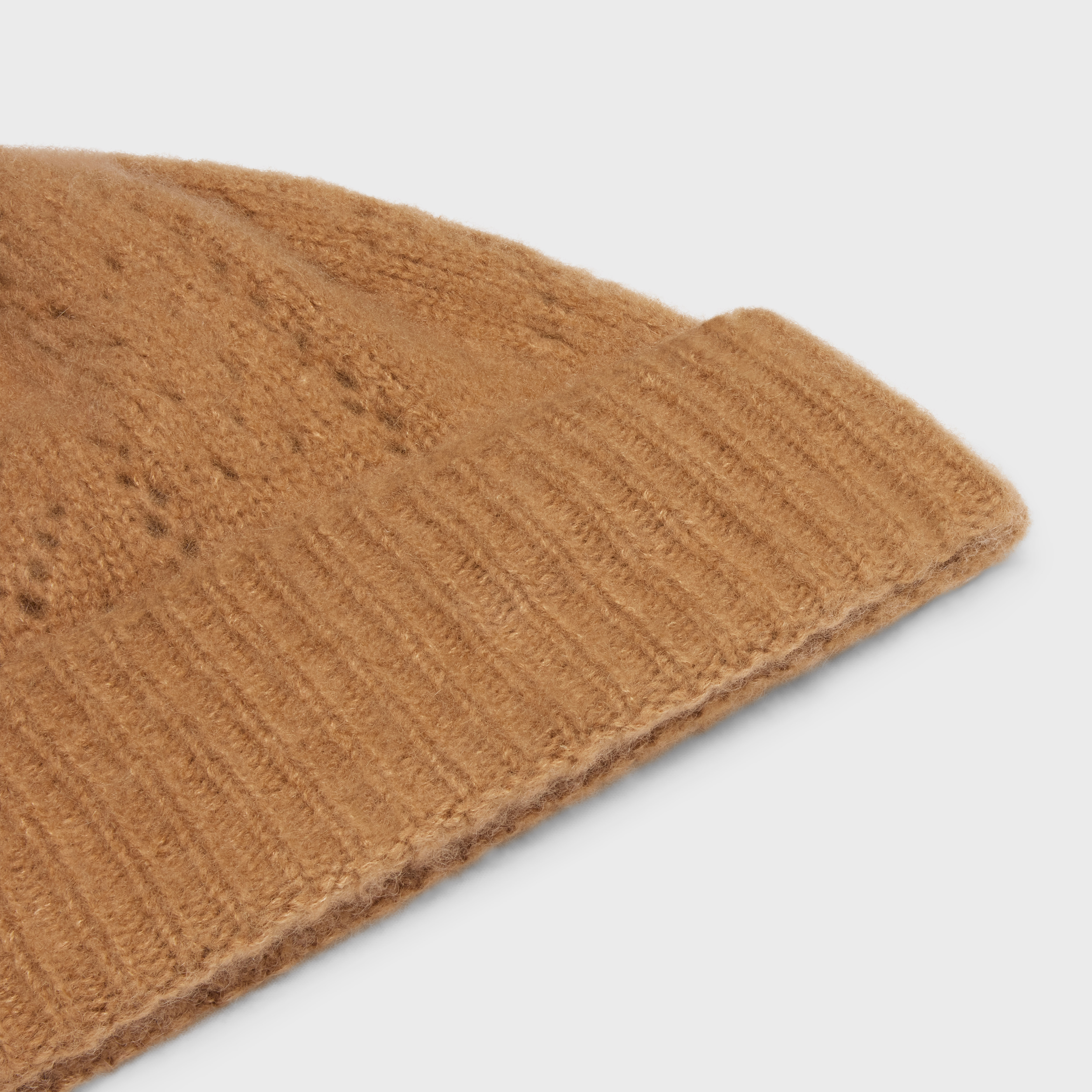 Celine Cashmere Silk Wool Cap In Brown
