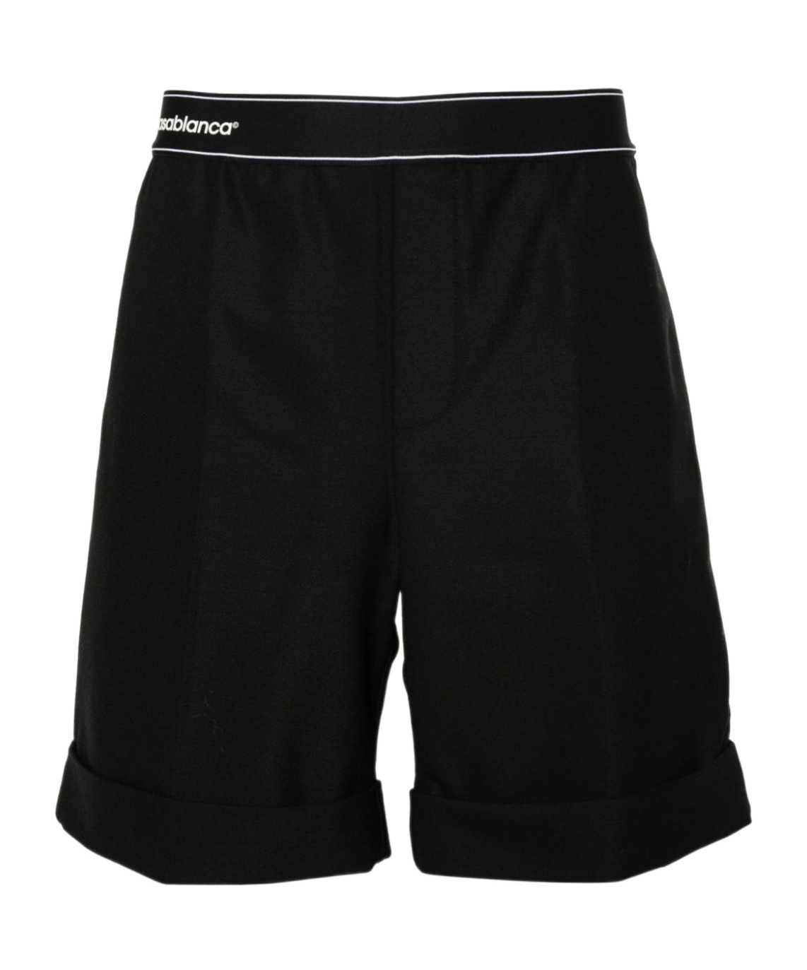 Casablanca Twill-weave Tailored Shorts In Black
