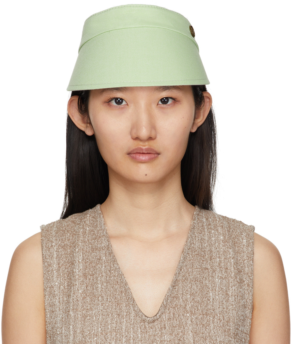 MAISON MICHEL CURVE-PEAK SUN HAT 