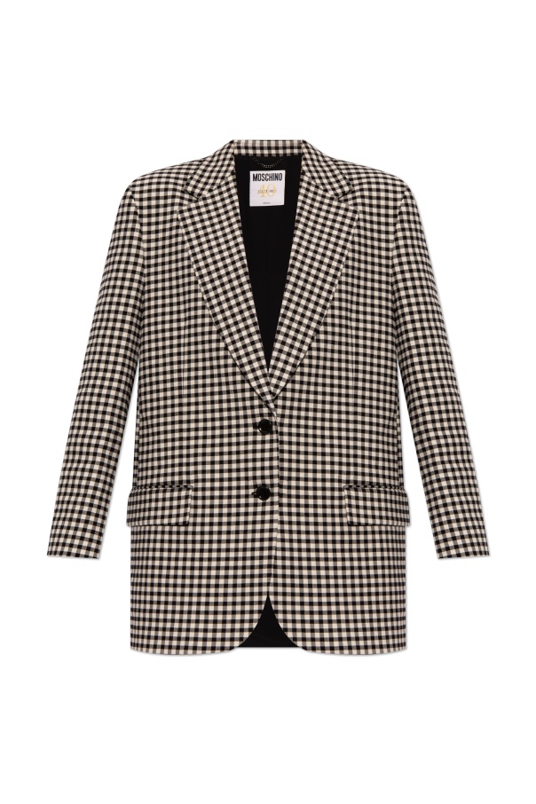 Moschino Gingham Buttoned Blazer