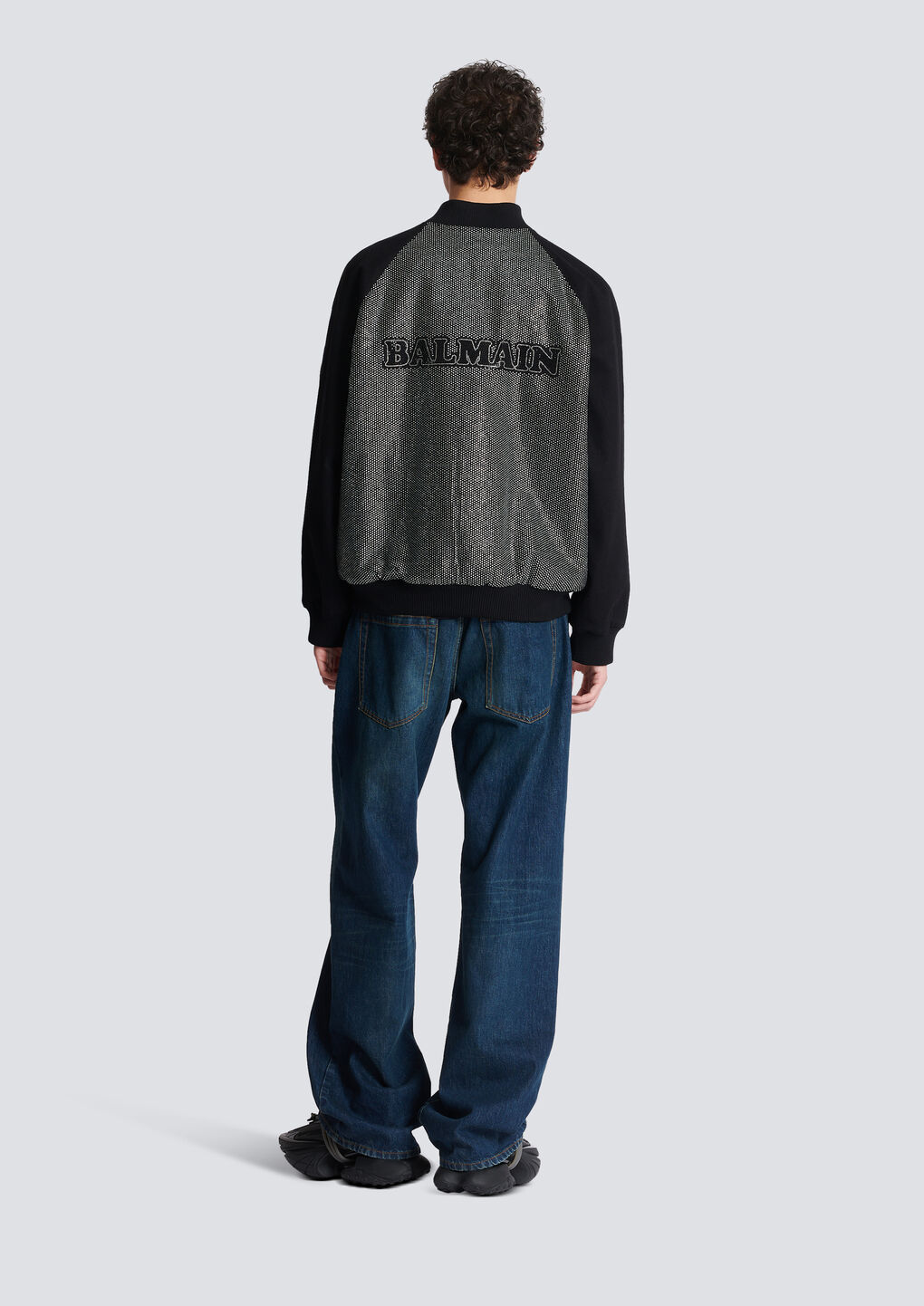 Balmain Bomber Jacket With Logo In Black