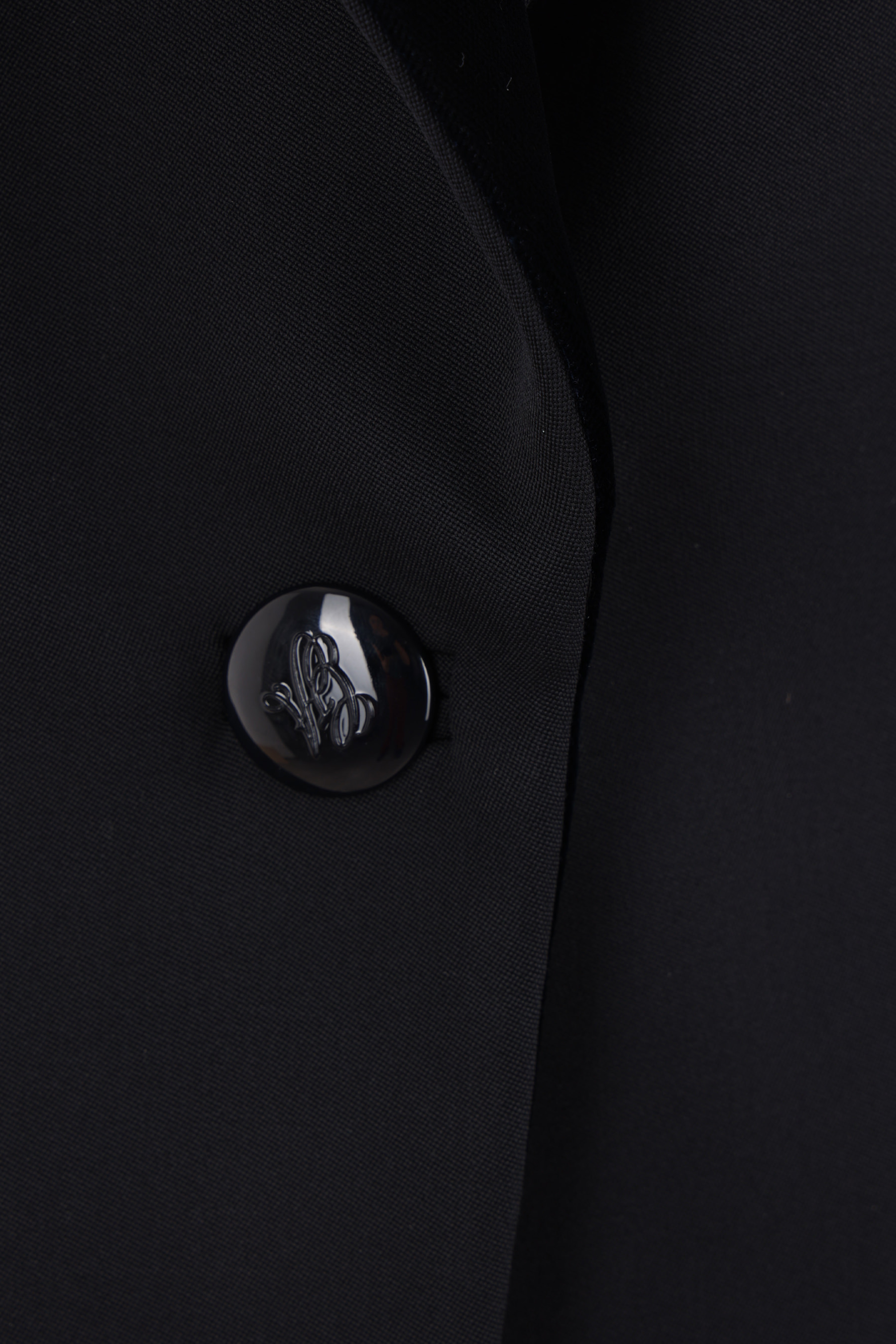 Giorgio Armani Barathea Single-breasted Jacket In Black
