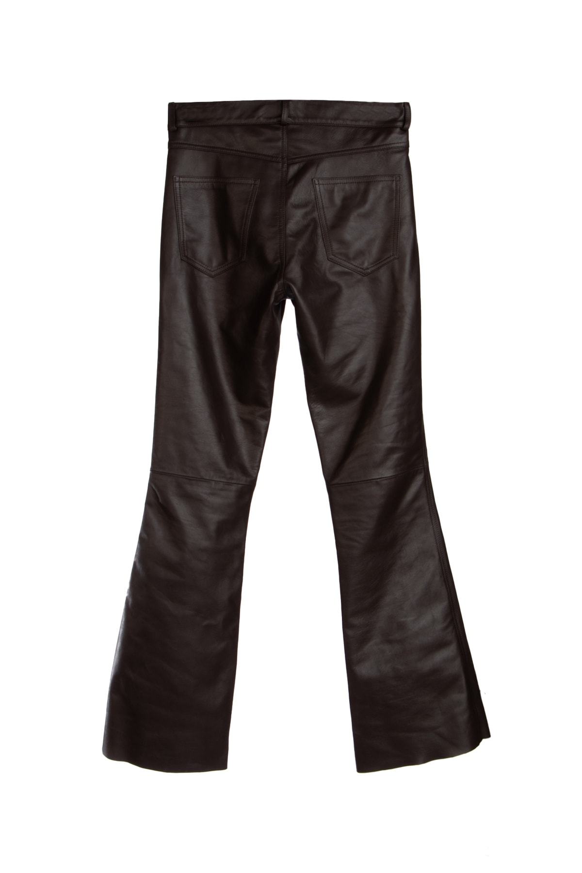 Simonetta Ravizza Wide Leg Leather Pants In Black