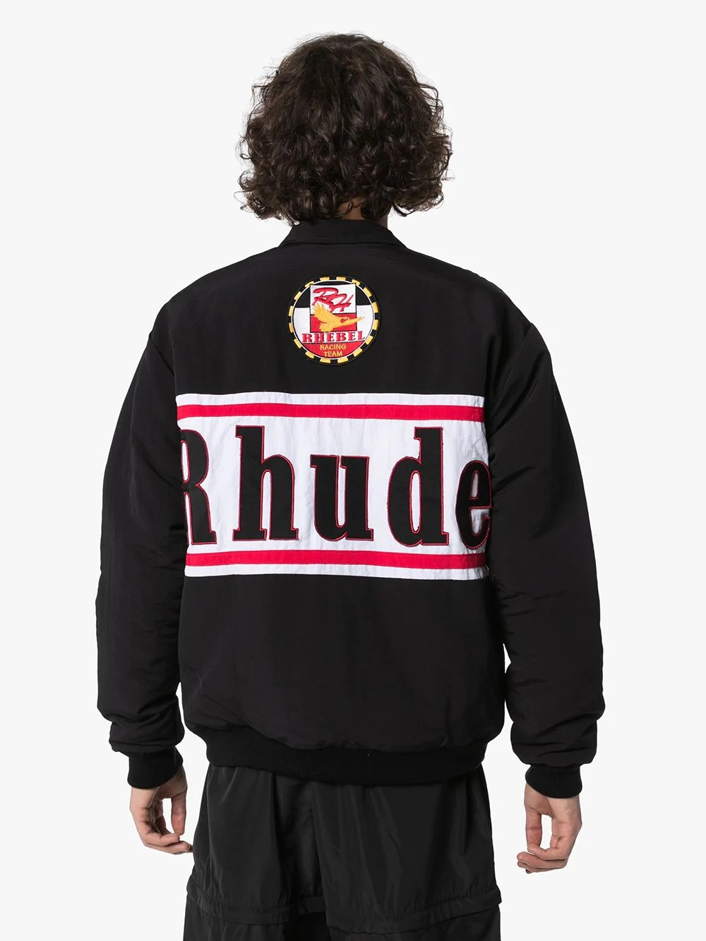 Rhude Logo Embroidered Casual Jacket In Black