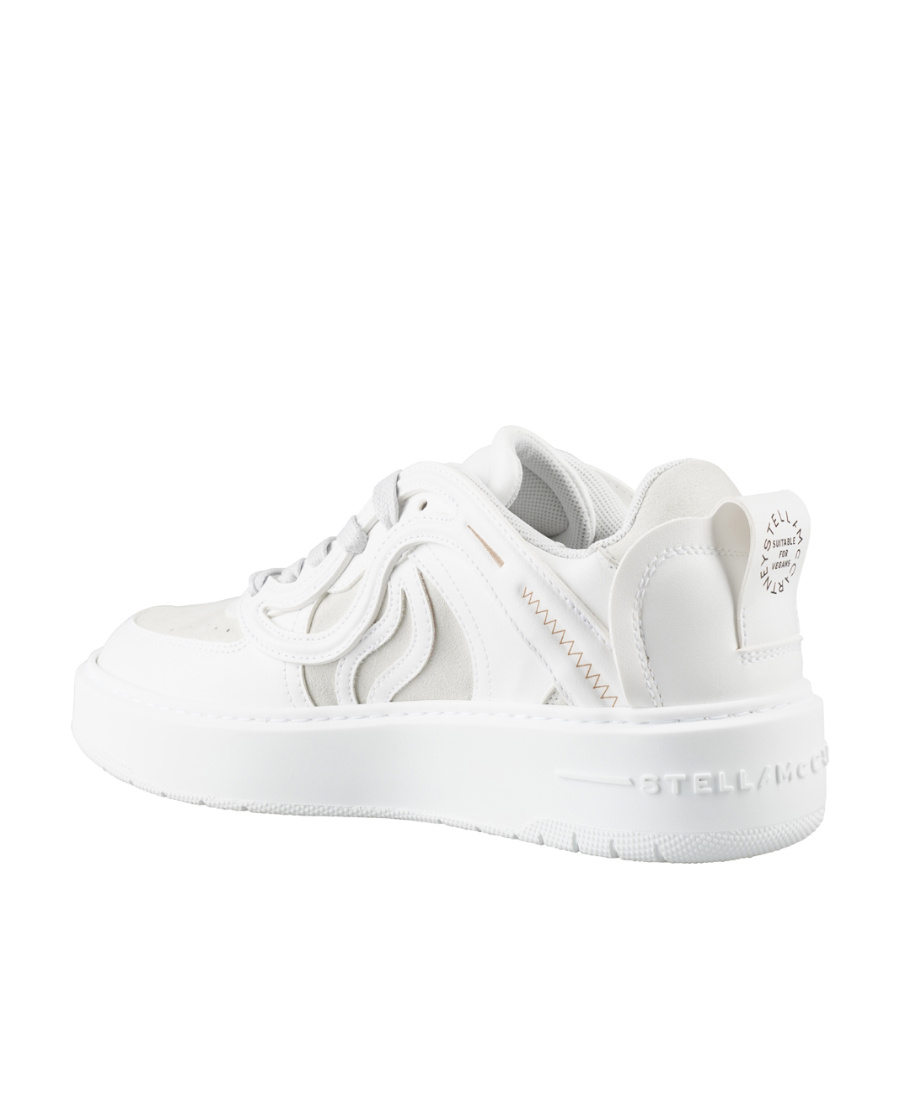 Stella Mccartney S-wave Geometric Low-top Sneakers In White