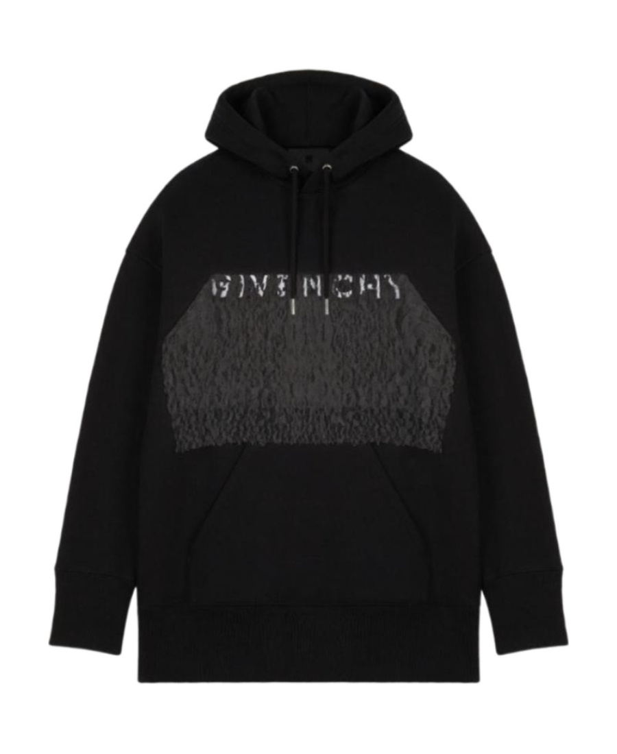 Givenchy Logo-print Hoodie In Black