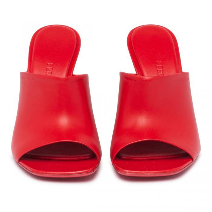 Ferragamo 70mm Open-toe Sculpted-heel Mules In Red