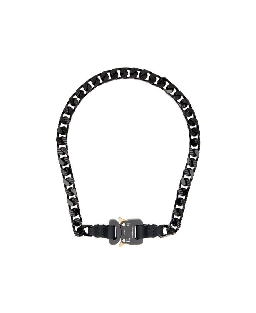 Alyx Metallic-buckle Choker Chain In Black