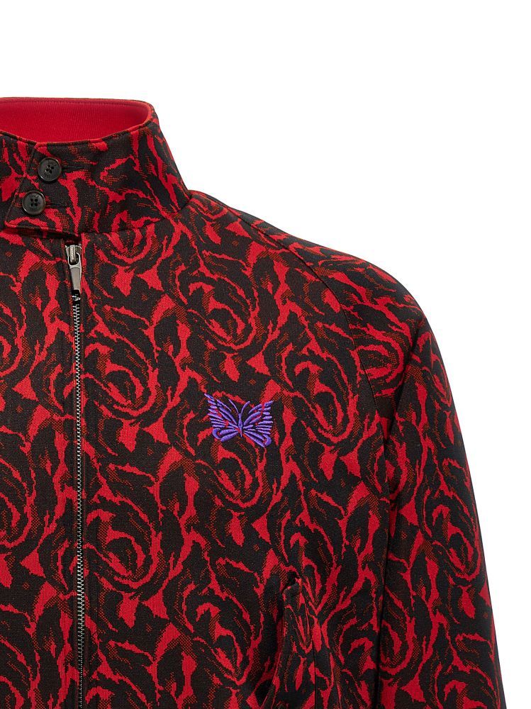 Baracuta Needle Jacquard Bomber Jacket In Black
