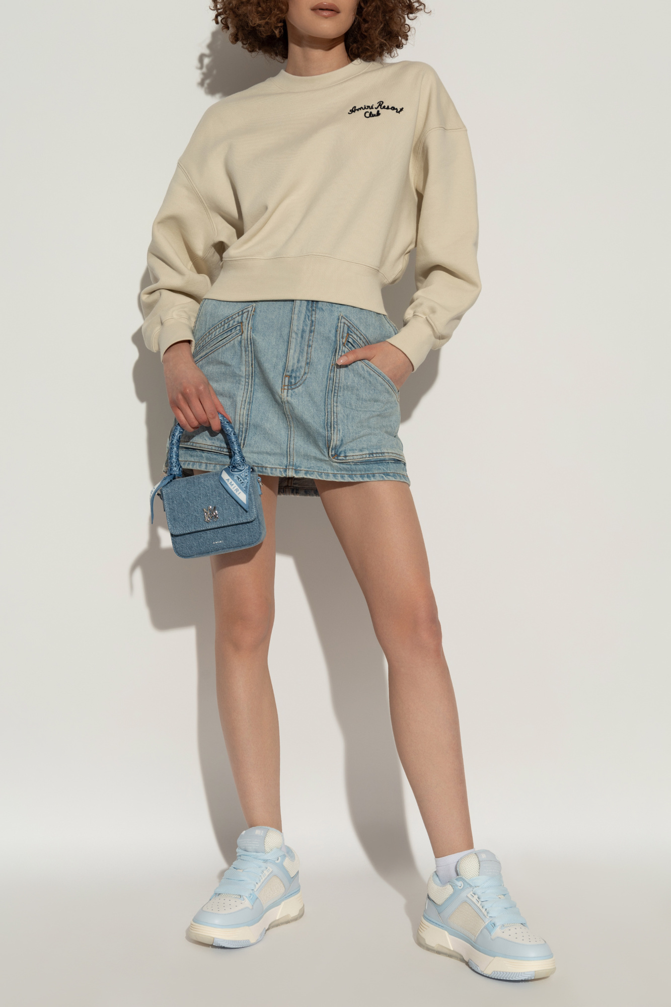 Amiri Resort Club Cotton Sweatshirt In Nude