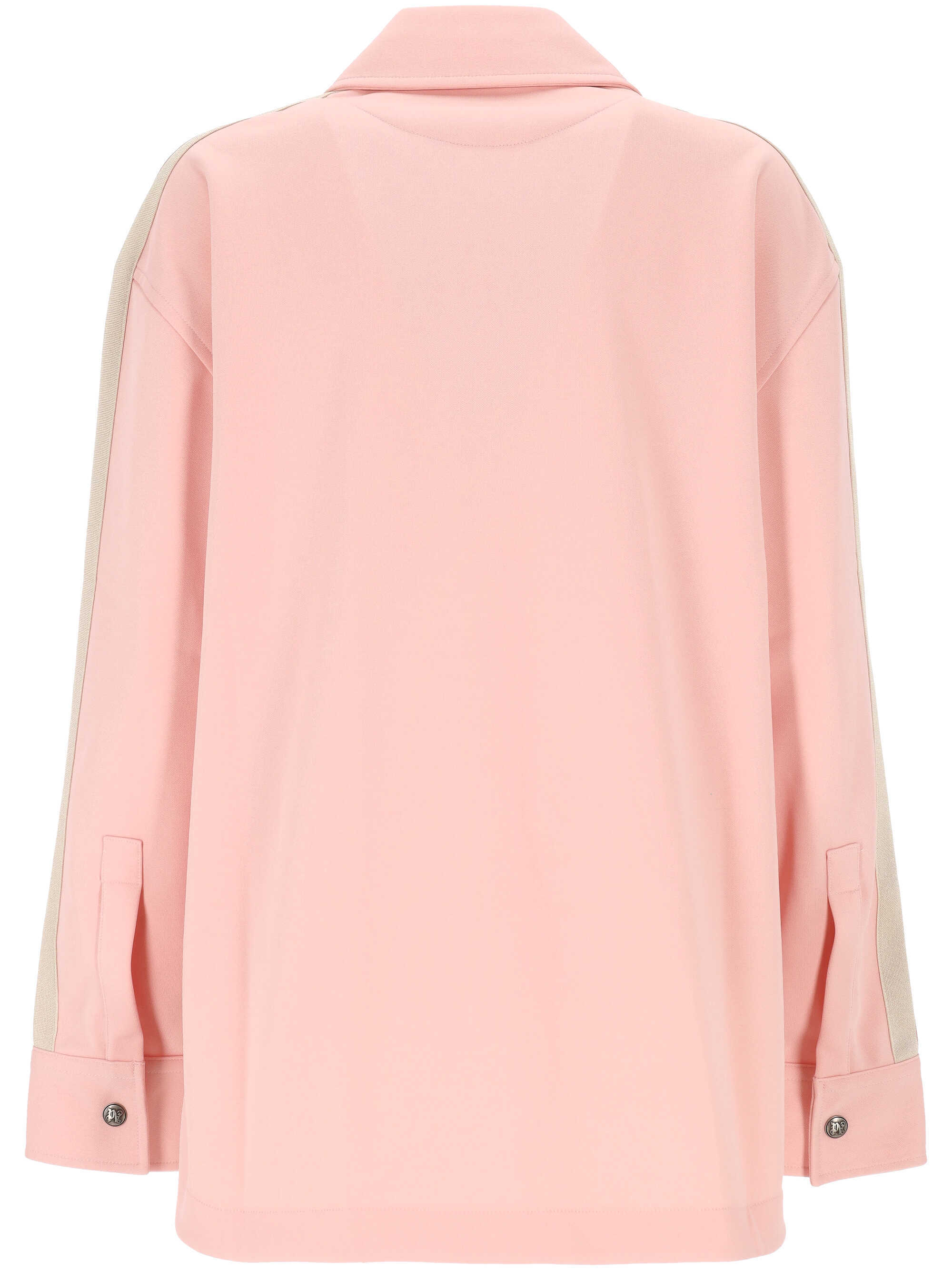 Palm Angels Lapel Long-sleeved Shirt In Pink