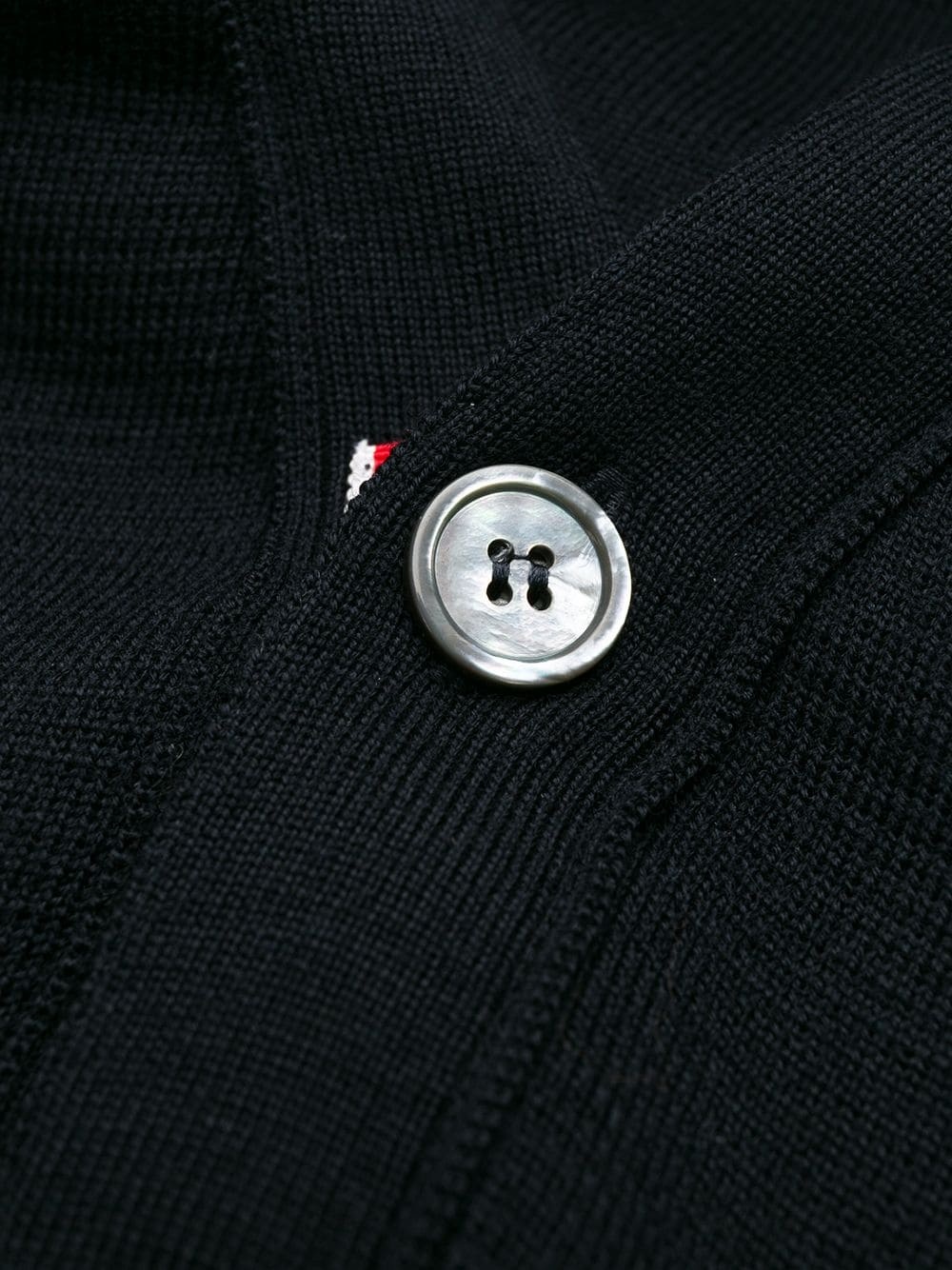 Thom Browne Milano Stitch V Neck Cardigan With 4 Bar In Fine Merino Wool Clothing In Blue