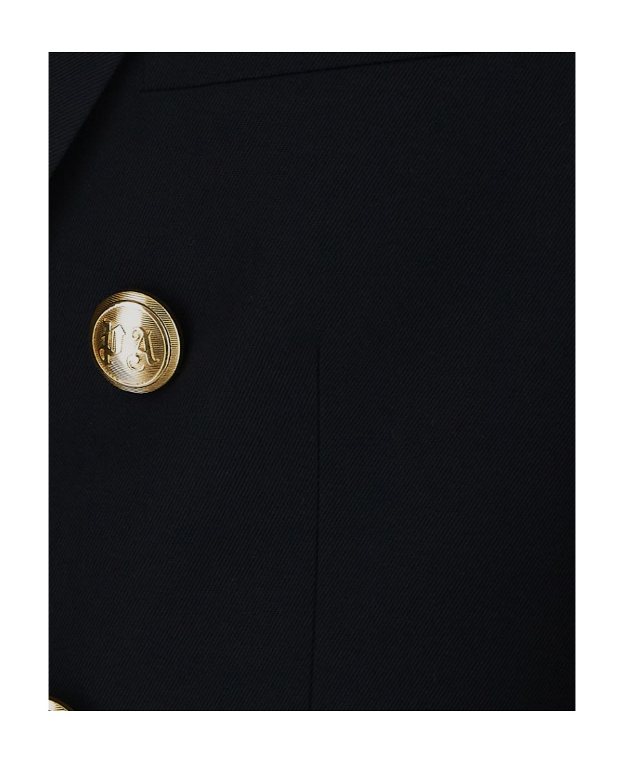 Palm Angels Palm Tree-embroidery Blazer In Black