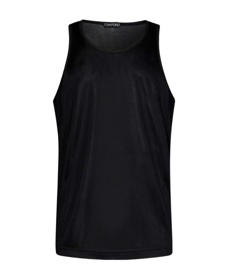 Tom Ford Sleeveless Jersey Vest In Black