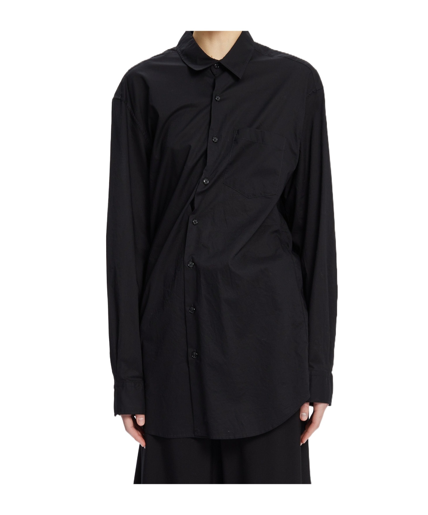 Ann Demeulemeester Long Sleeve Shirt In Black