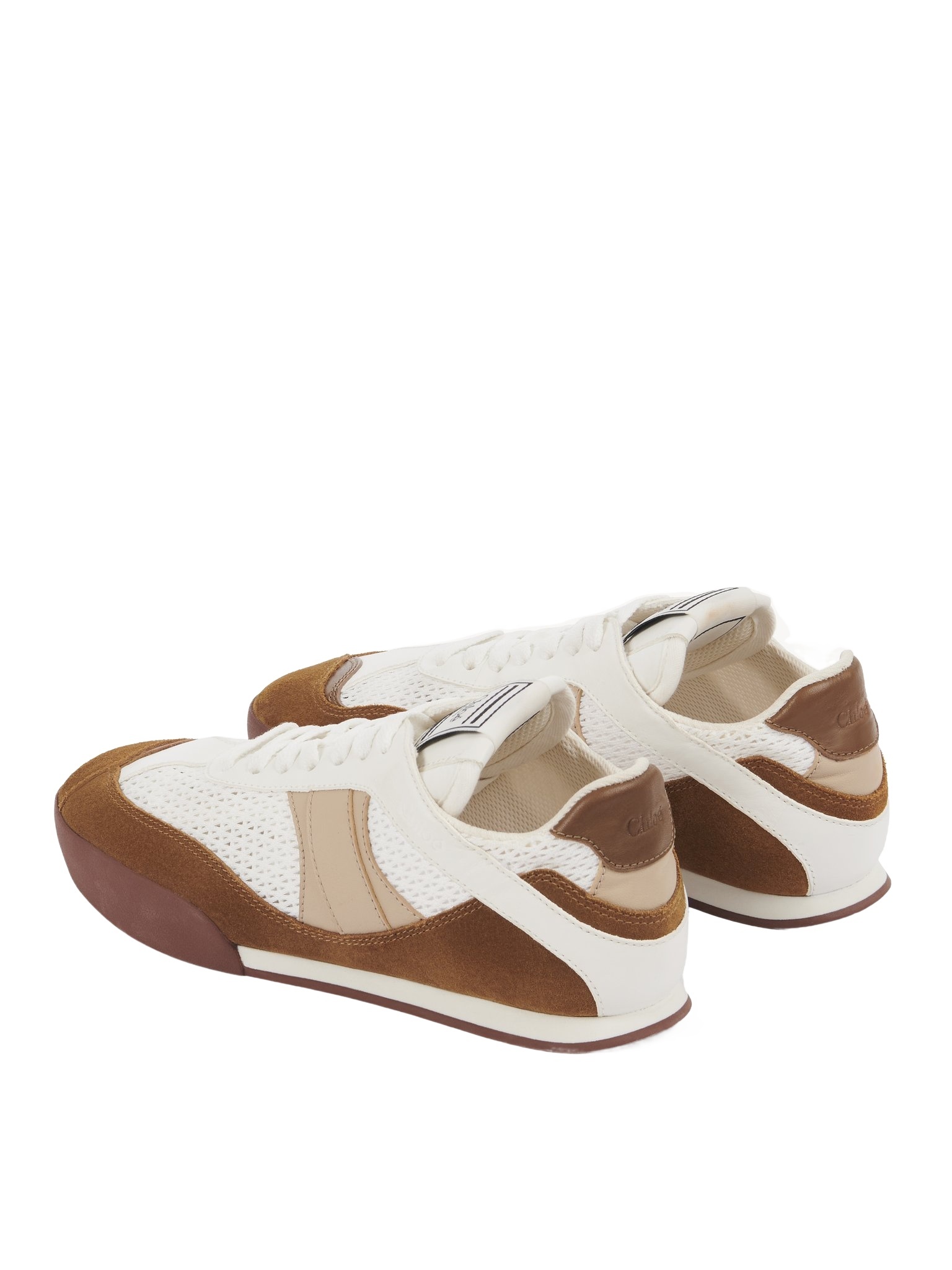 Chloé Chloe Kick Brown Sneakers In White