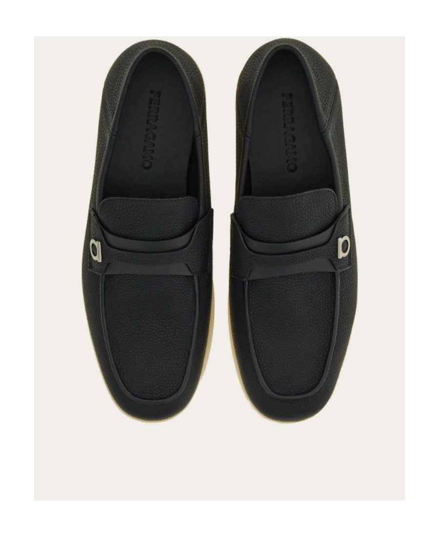 Ferragamo Drame Leather Loafers In Black