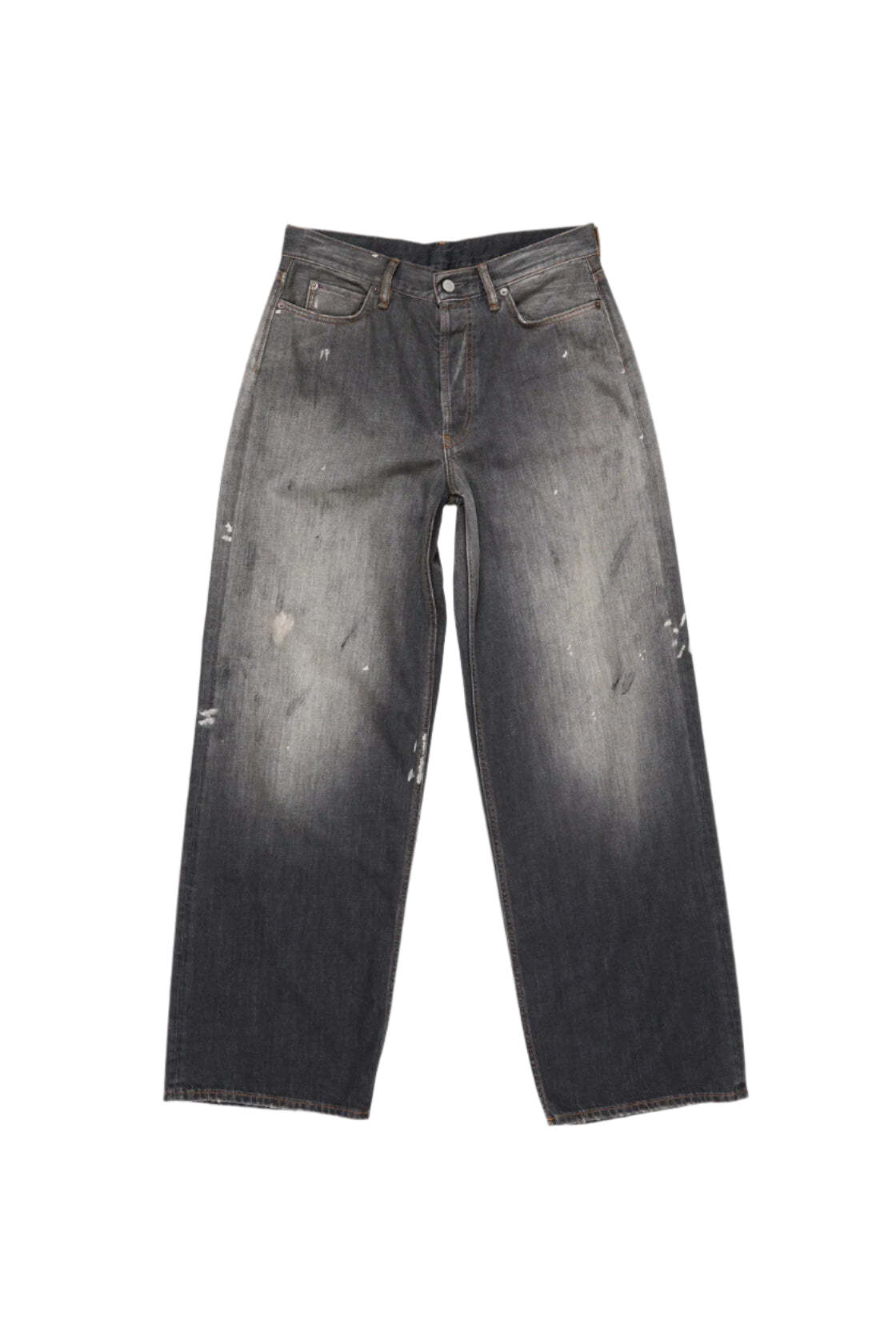 Acne Studios Denim Trousers With Belt Loops In Black