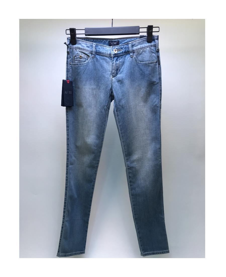 Shop Armani Jeans Logo Details Jeans In Blue