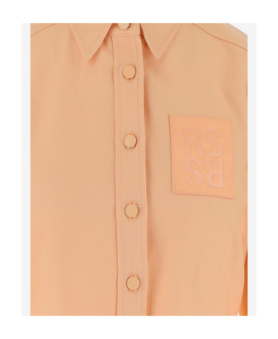 Raf Simons Logo-patch Cropped Jacket In Pink