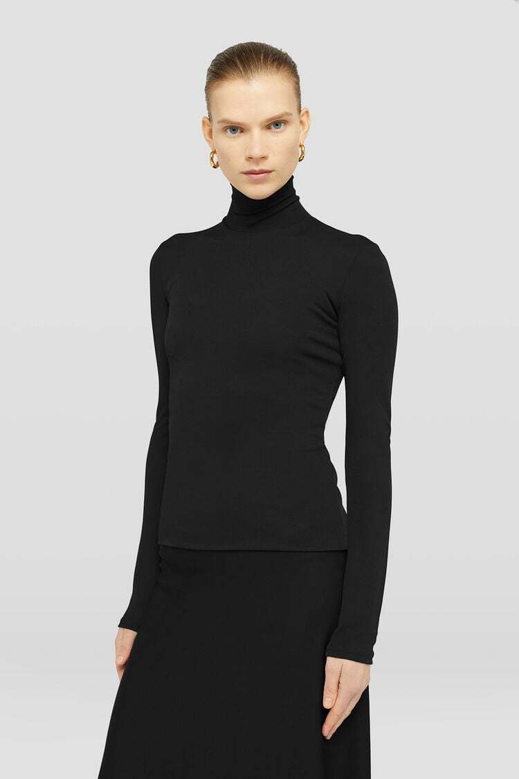 Jil Sander High-neck Jumper In Black