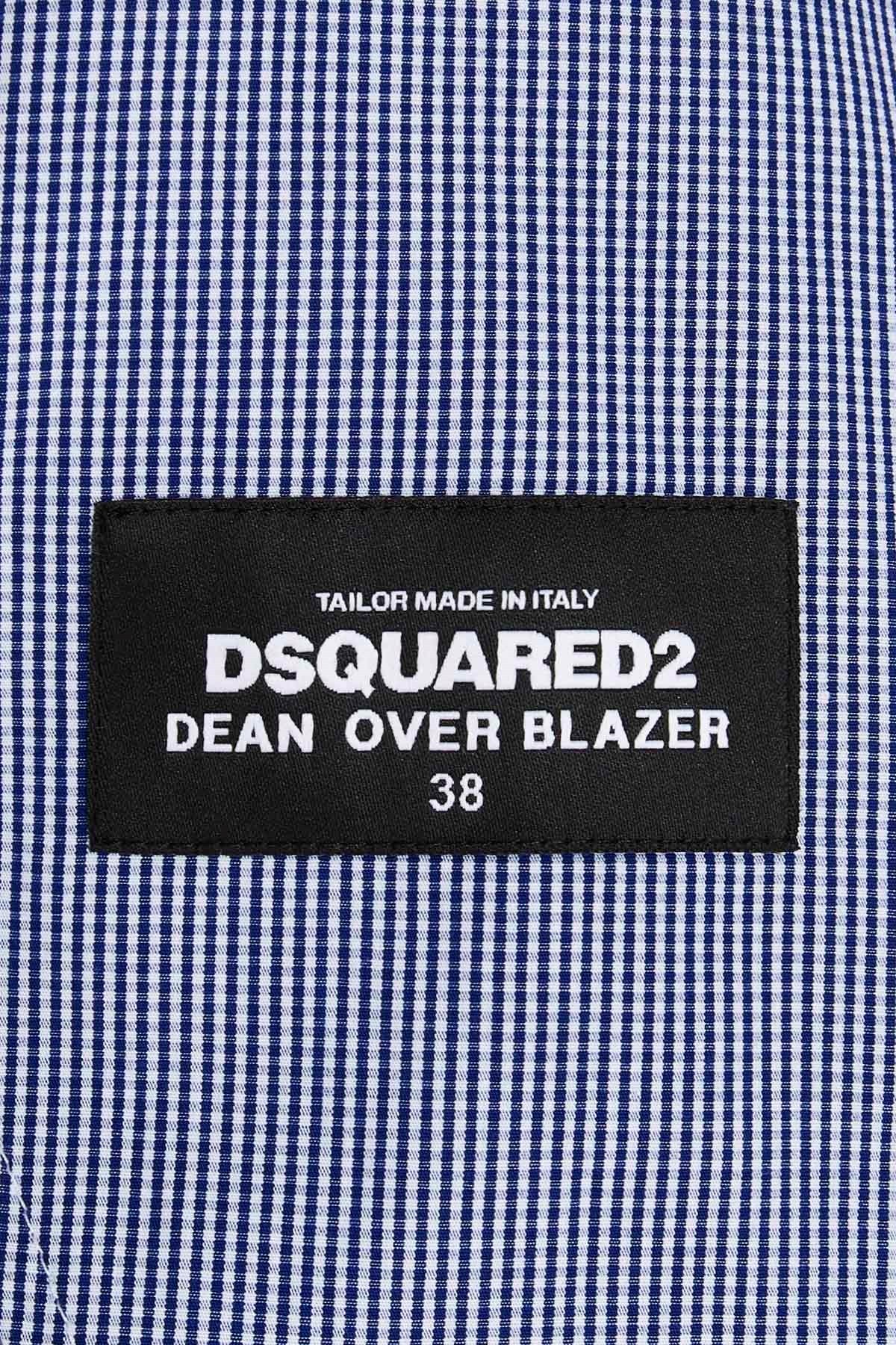 Shop Dsquared2 Single-breasted Blazer Jacket In Blue