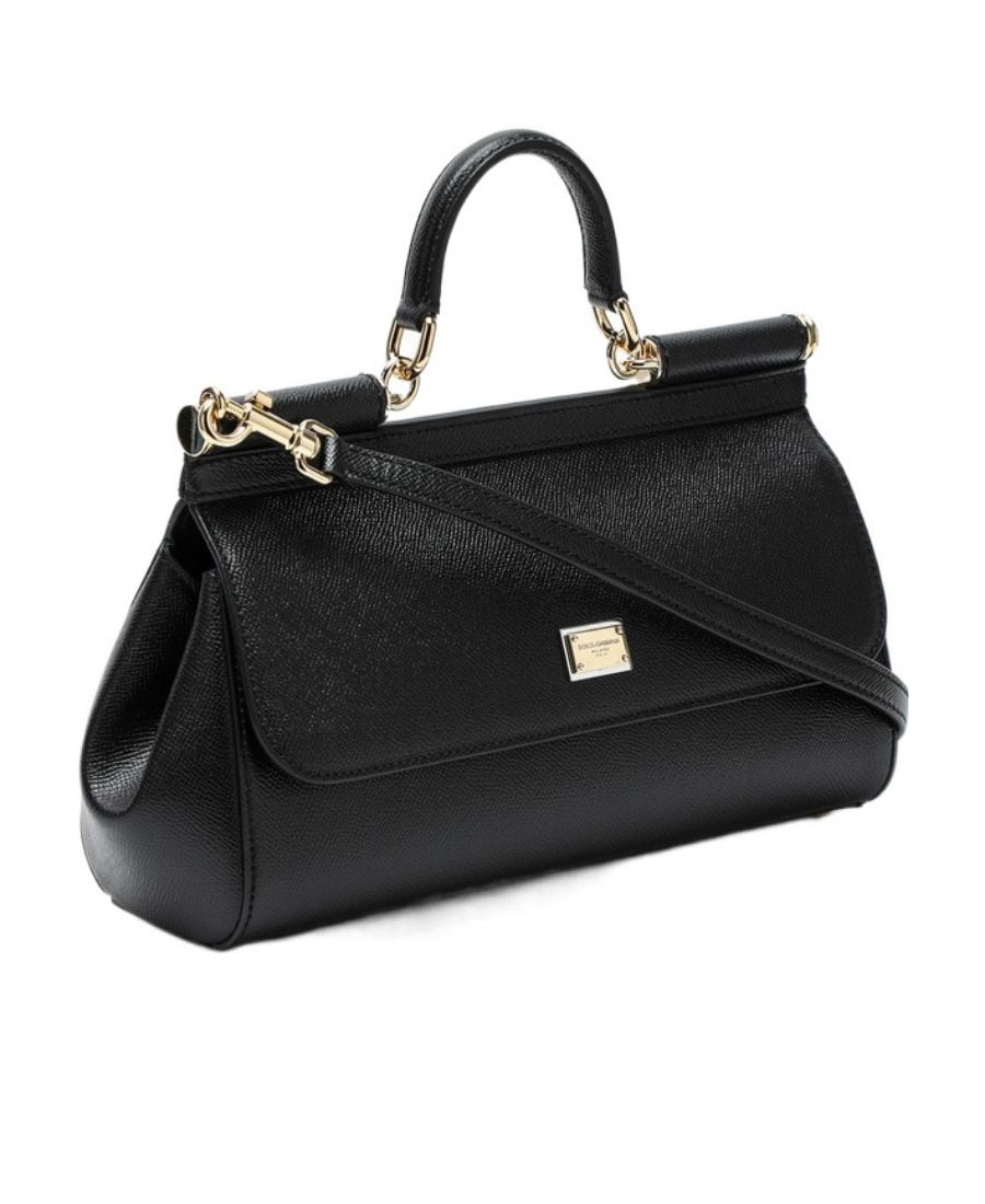 Dolce & Gabbana Small Sicily Tote Bag In Black
