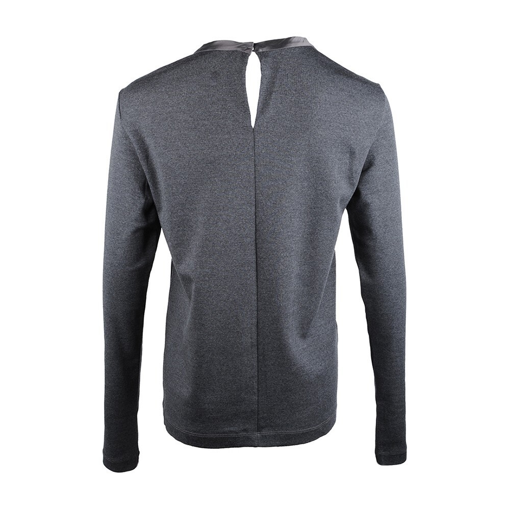 Brunello Cucinelli Spliced Long-sleeved T-shirt In Black