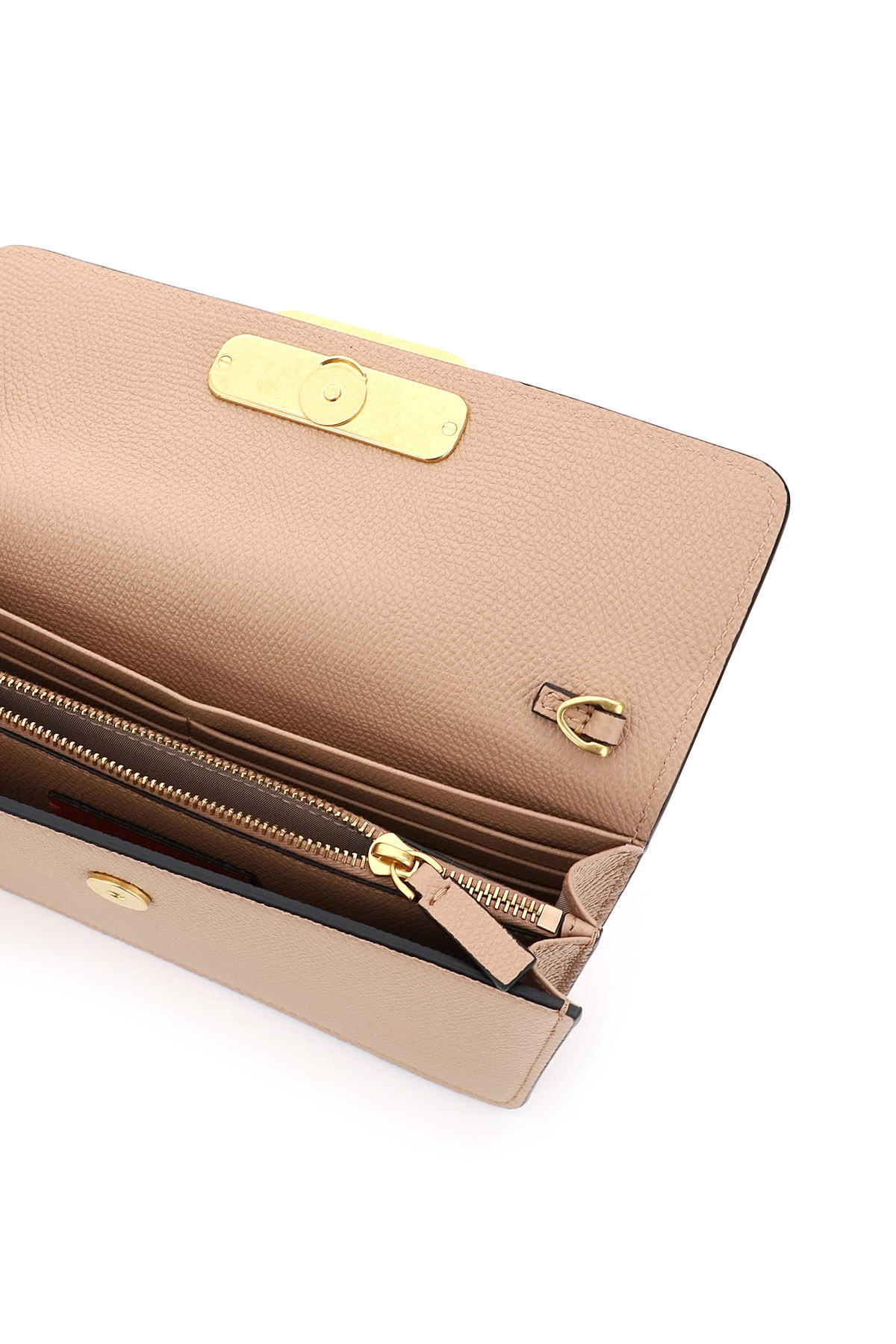 Valentino Vsling Chain Wallet In Nude