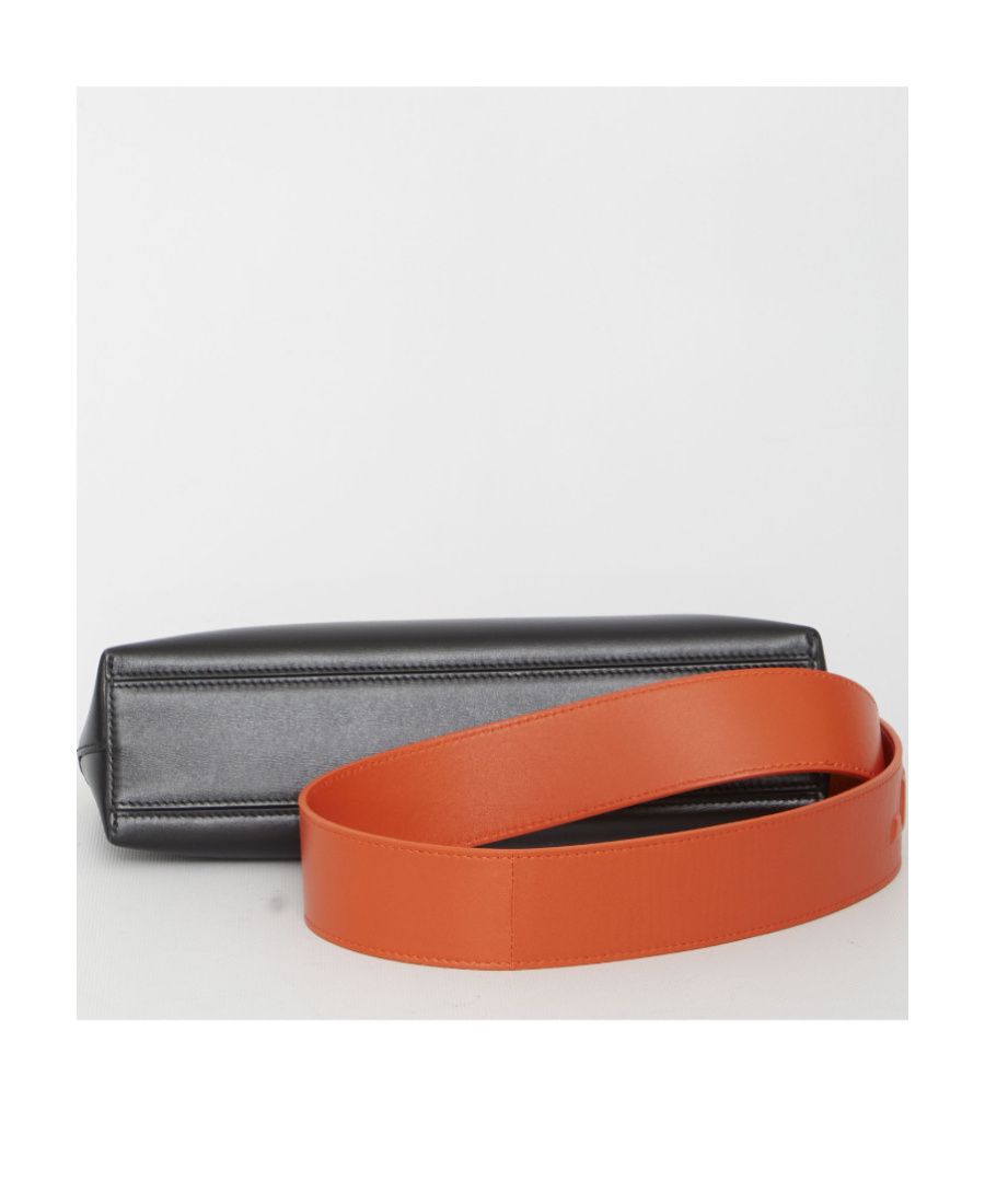 Jil Sander Goji Leather Shoulder Bag In Orange