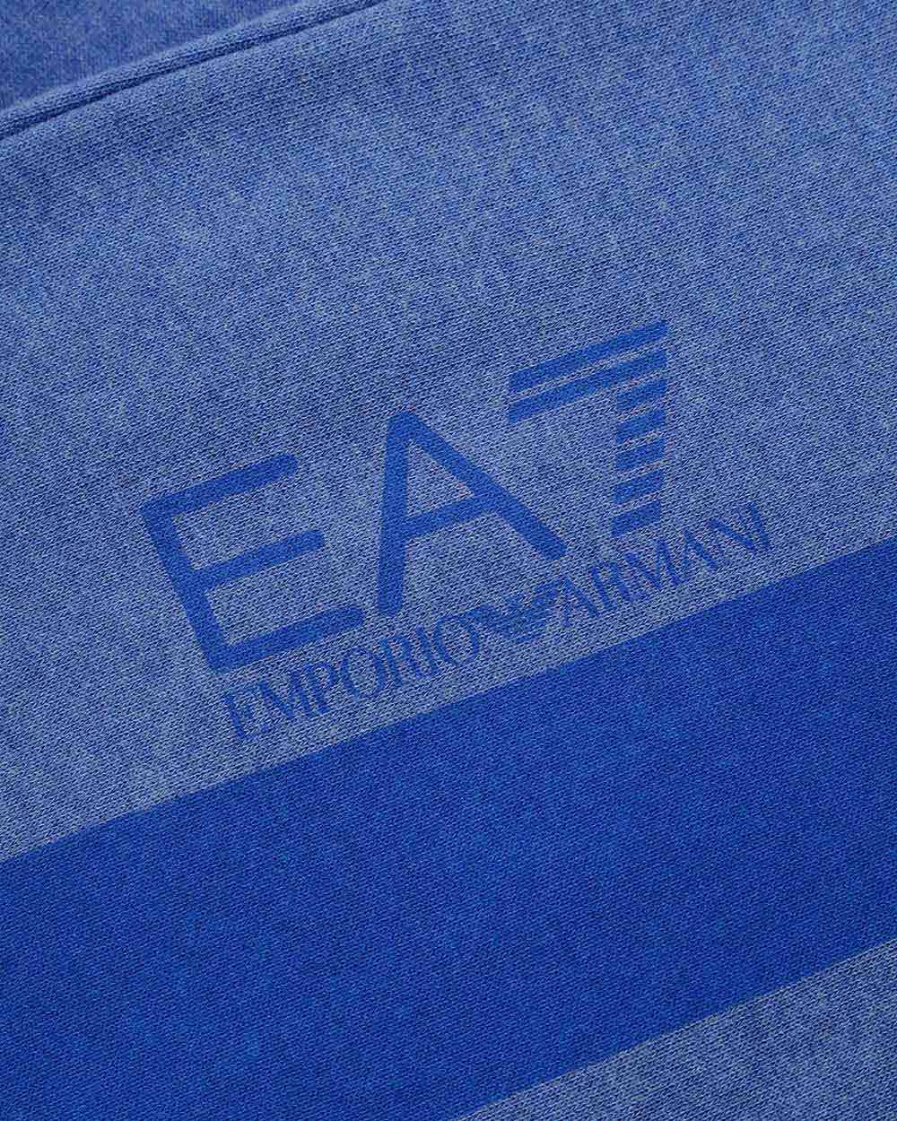 Ea7 Logo Printed Sweatpants In Blue