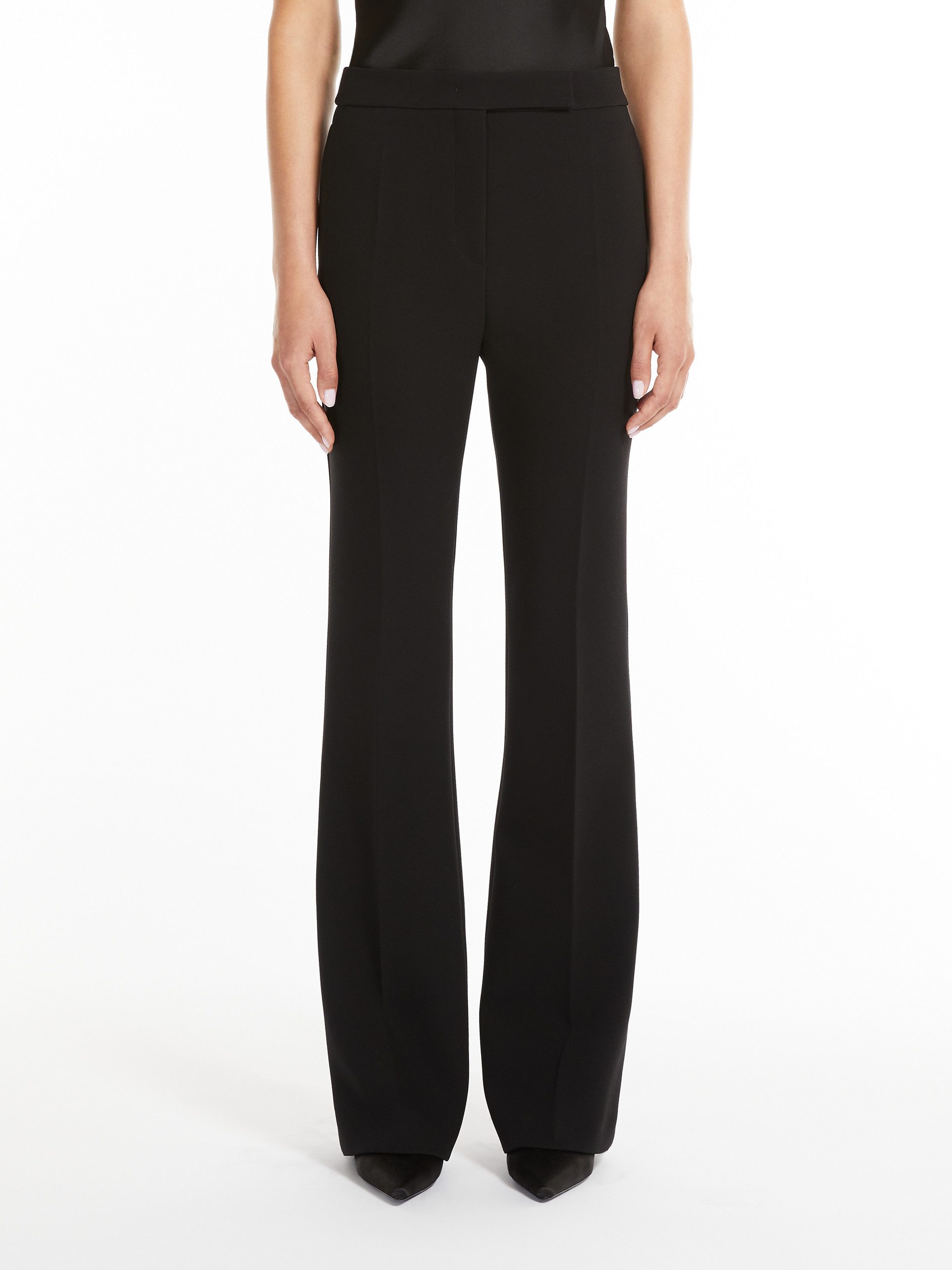 Max Mara Tailored Trousers With Belt Loops And Pockets In Black